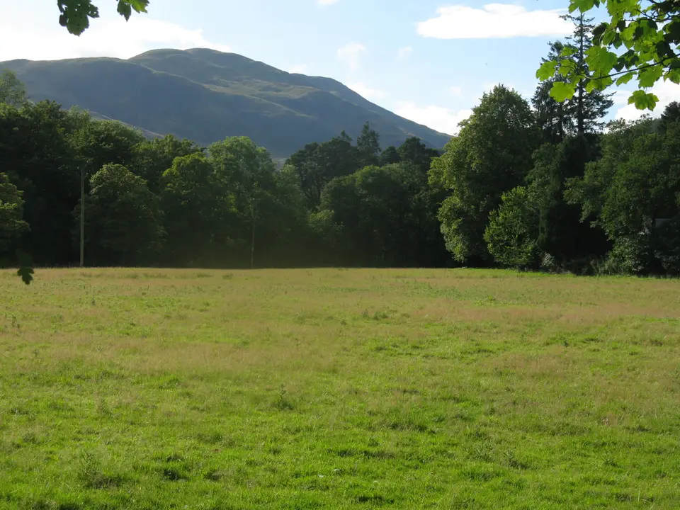 Ben Ledi rising above the fields at Kilmahog near Callander