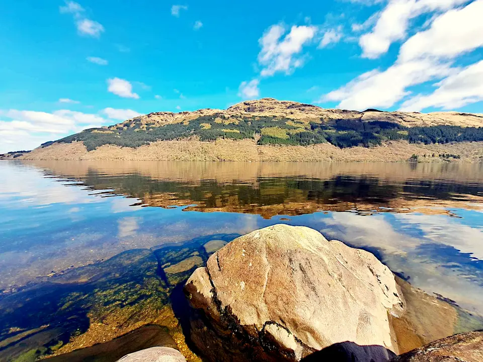 Ben Lomond seen across the loch from Firkin Point