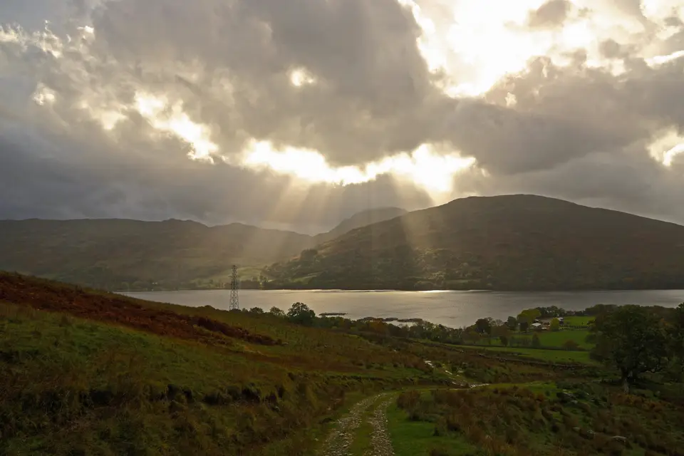 Cloud breaking over the water and hills of Loch Earn