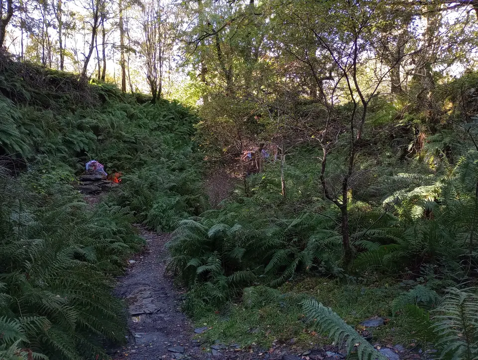 A former slate quarry in the countryside near Luss