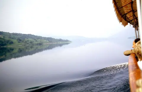 Loch Katrine in the Trossachs, a still loch ringed by hills