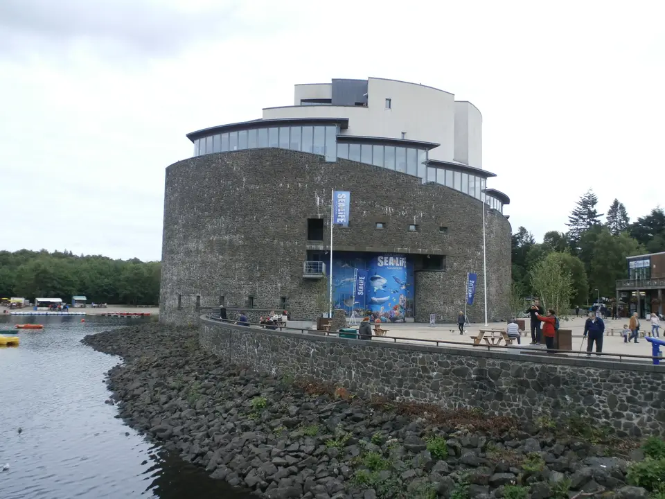 The SEA LIFE Loch Lomond building at Loch Lomond Shores, Balloch