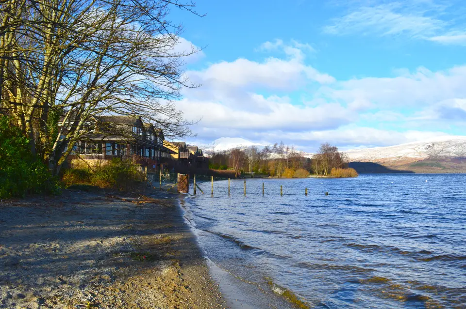 A view across the open water of Loch Lomond in the national park
